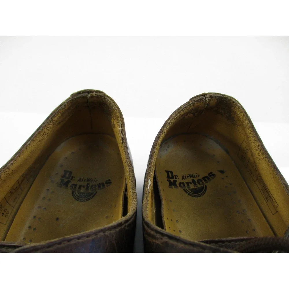 Dr. Martens Stanton Shoes Mens 11 Brown Leather 4-Eye Oxford AirWair Low Top